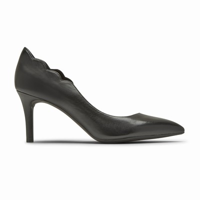 Rockport Total Motion 75mm Scalloped D'Orsay Heels Damen Schwarz UDS-863750